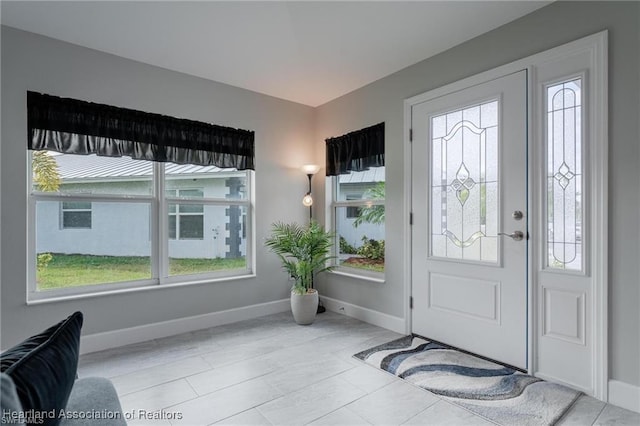 view of tiled foyer