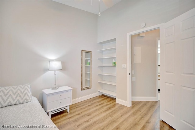 bedroom featuring light hardwood / wood-style flooring