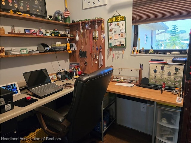 view of home office
