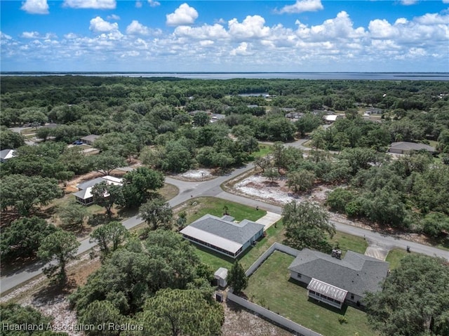 bird's eye view with a forest view