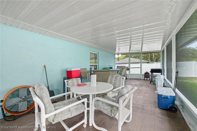 view of sunroom / solarium