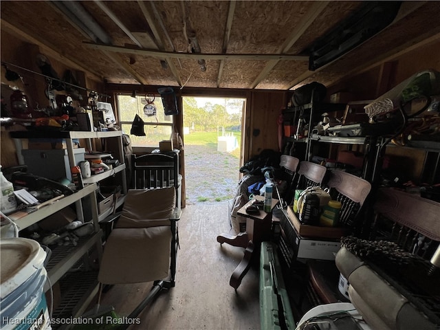 view of storage room