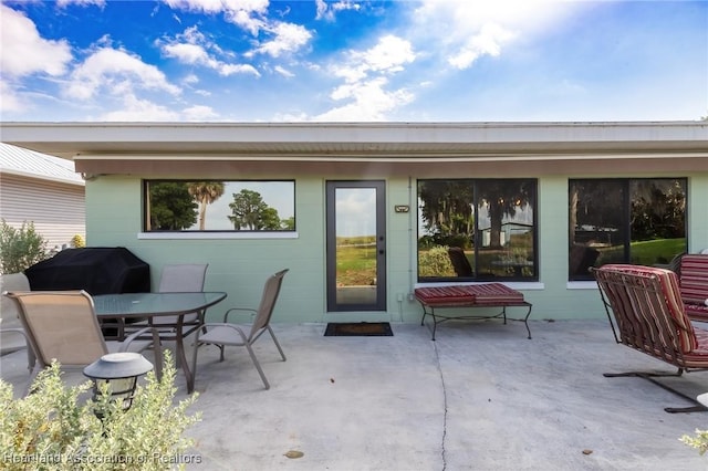 view of patio with grilling area