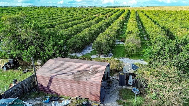 drone / aerial view featuring a rural view