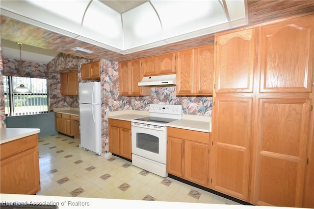 kitchen featuring white appliances