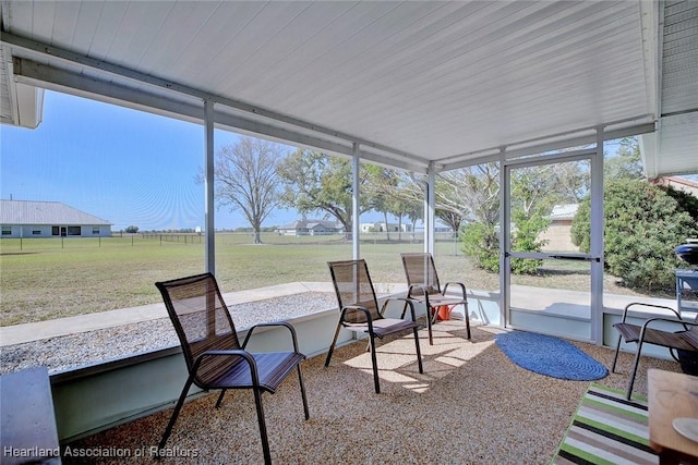 view of sunroom