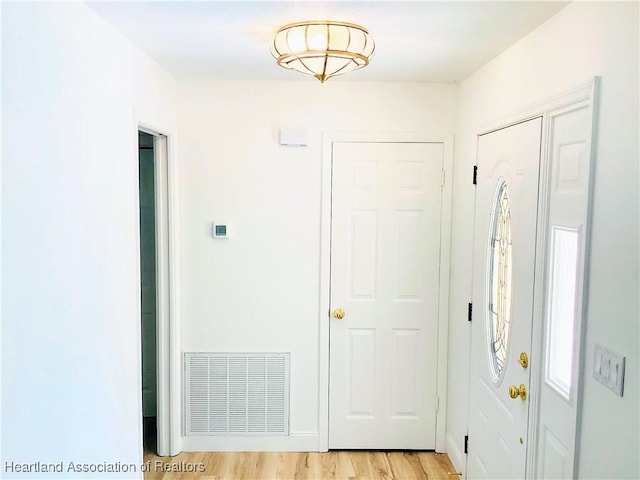 foyer featuring light hardwood / wood-style flooring