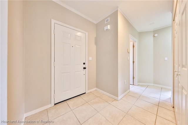 4021 Page Ave, Sebring, FL 33875 - entrance foyer with ornamental molding and light tile patterned floors