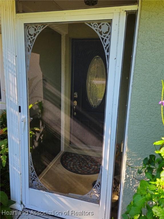 view of doorway to property