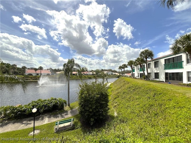 view of water feature