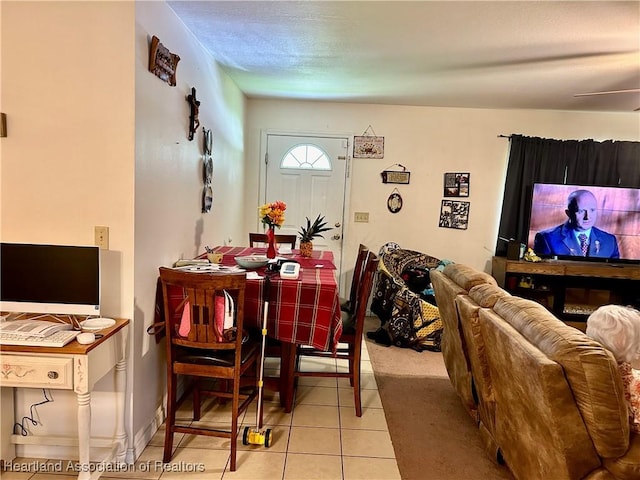 dining room with light tile patterned floors