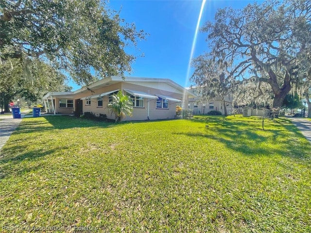 exterior space featuring a yard