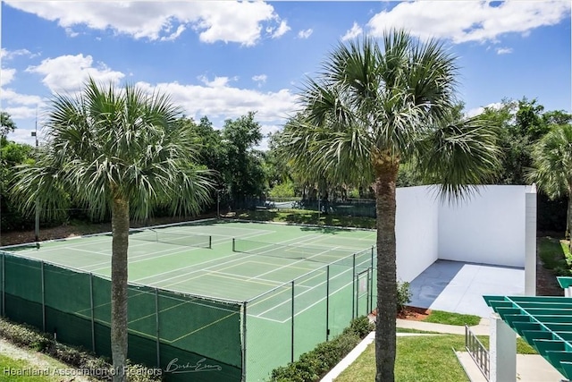 view of tennis court