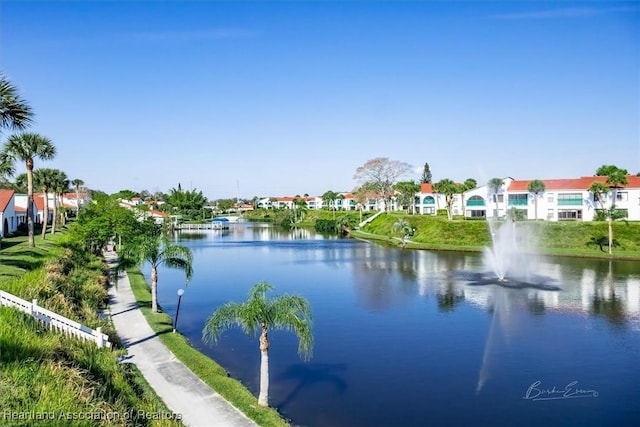 view of water feature