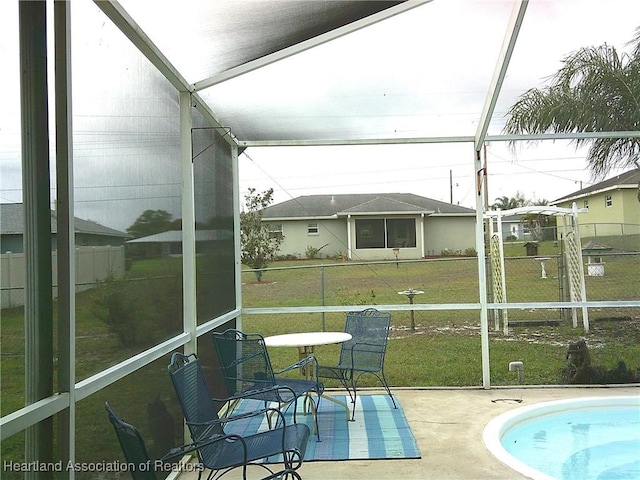 view of sunroom