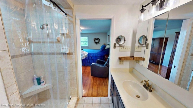 1244 Kelly Ct, Wauchula, FL 33873 - bathroom featuring ensuite bathroom, a shower stall, vanity, and tile patterned floors