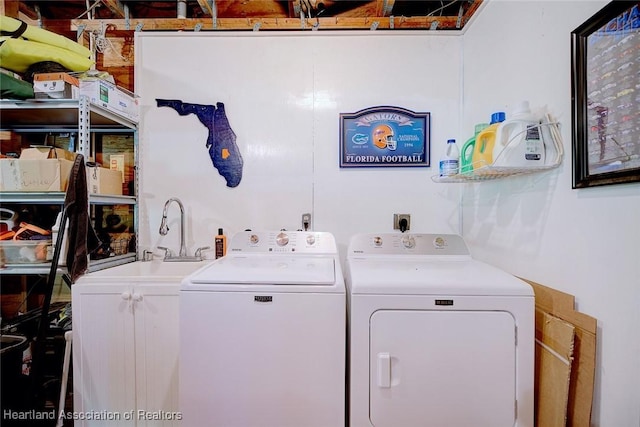 1237 Hotiyee Ave, Sebring, FL 33870 - washroom with independent washer and dryer and a sink