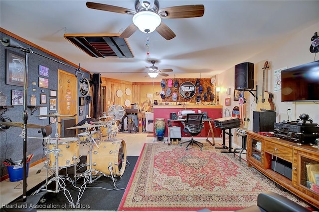 1237 Hotiyee Ave, Sebring, FL 33870 - office featuring ceiling fan