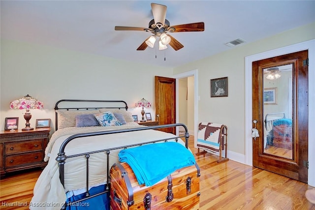 1237 Hotiyee Ave, Sebring, FL 33870 - bedroom featuring wood finished floors and ceiling fan