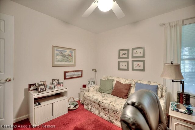 kitchen with white cabinetry, ceiling fan, and light tile patterned flooring