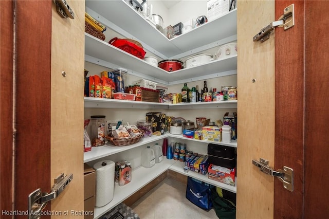 view of pantry