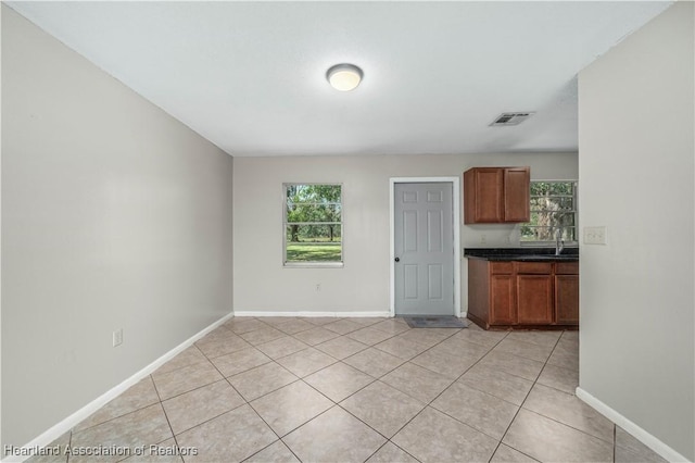 kitchen featuring light tile patterned floors