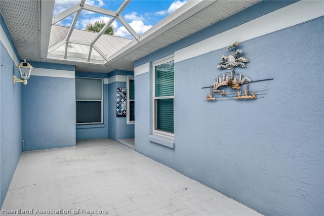 exterior space featuring a lanai