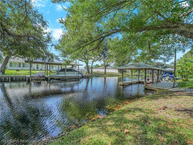 112 Eventide Ave, Lake Placid, FL 33852 - dock area with a water view and boat lift