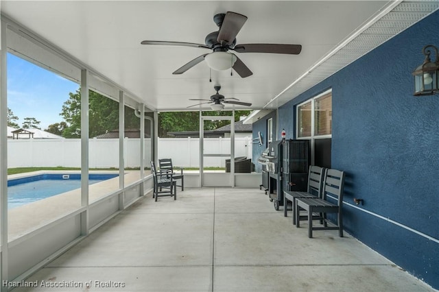 view of sunroom / solarium