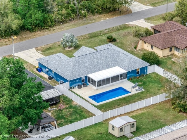 birds eye view of property