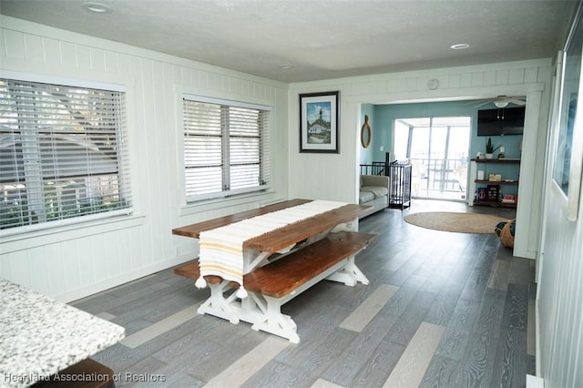 dining room featuring dark wood-type flooring