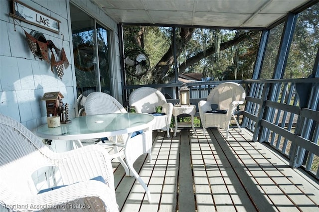 view of sunroom