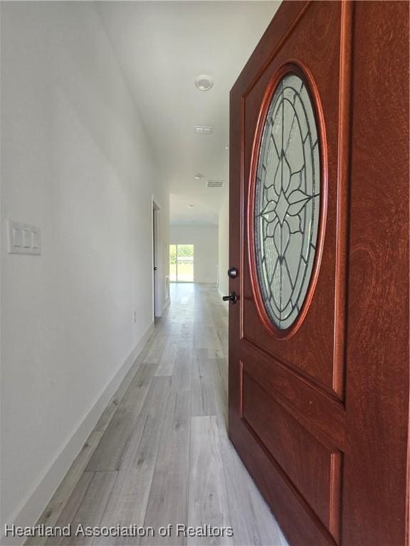 interior space featuring light hardwood / wood-style floors