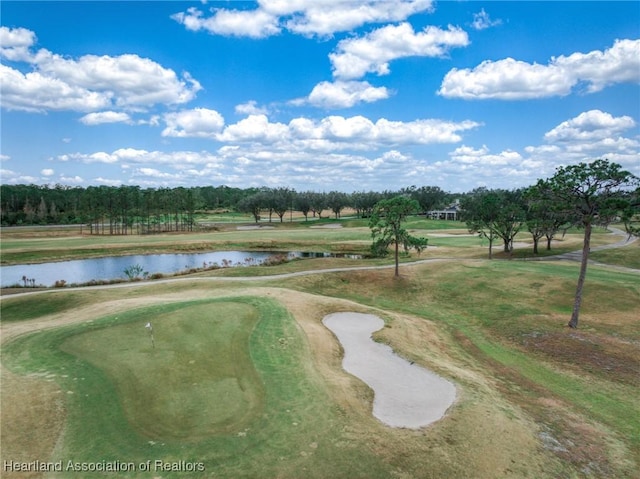 view of property's community with a water view