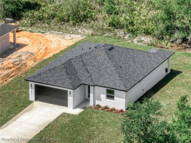 view from above of property