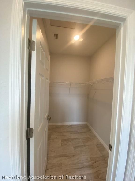 view of walk in closet