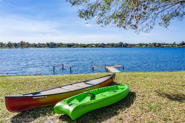 view of home's community featuring a water view