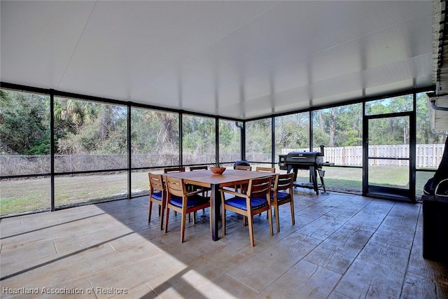 view of sunroom / solarium