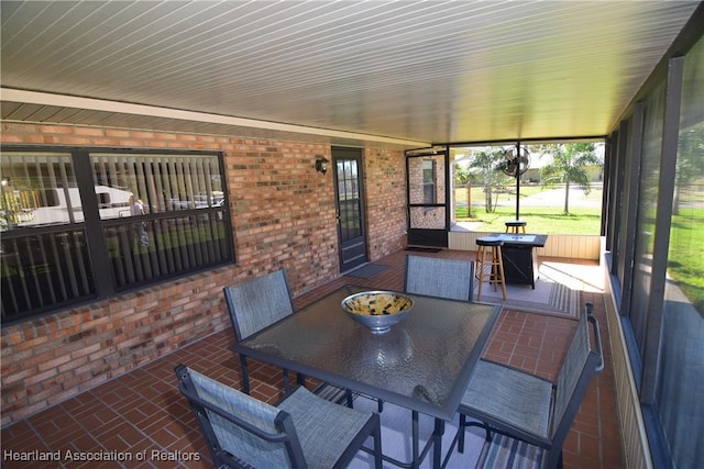 view of sunroom / solarium