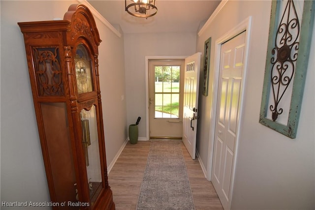 entryway featuring light hardwood / wood-style floors