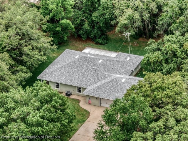 view from above of property