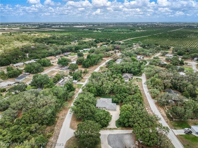 aerial view of large plots for crops