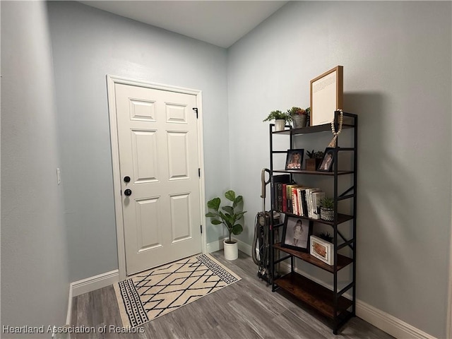424 Branbury Ave, Lake Placid, FL 33852 - entrance foyer featuring wood finished floors and baseboards