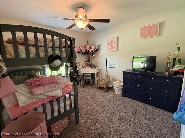 424 Branbury Ave, Lake Placid, FL 33852 - bedroom with carpet floors and ceiling fan