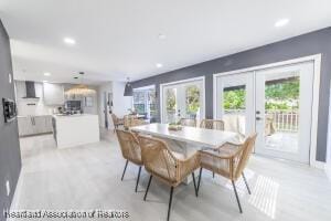 11200 S Jefferson Ave, Lake Placid, FL 33852 - dining room with recessed lighting, french doors, and baseboards
