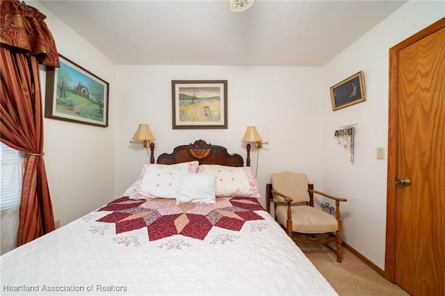 view of carpeted bedroom