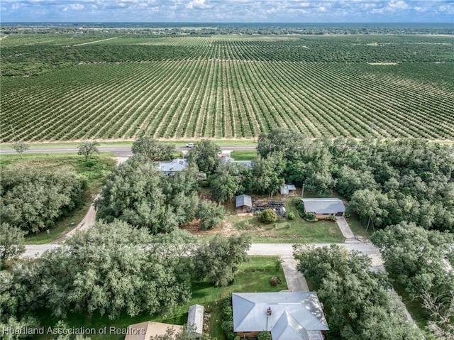 aerial view featuring a rural view