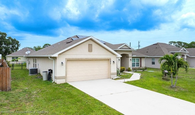 297 NE Glentry Ave NE, Port St Lucie, FL 34983 - ranch-style home with stucco siding, an attached garage, and concrete driveway