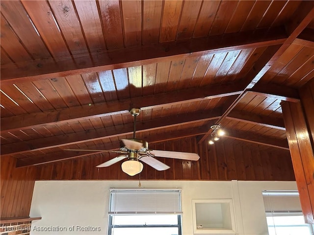 11 Mockingbird Rd, Lake Placid, FL 33852 - detailed view of a wood ceiling with exposed beams and a ceiling fan