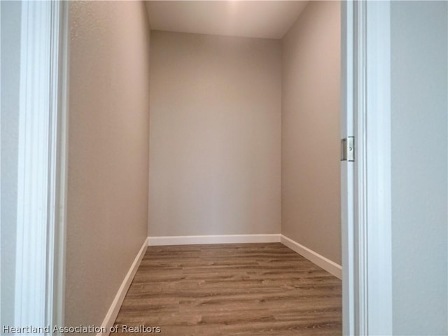 empty room featuring light wood-type flooring